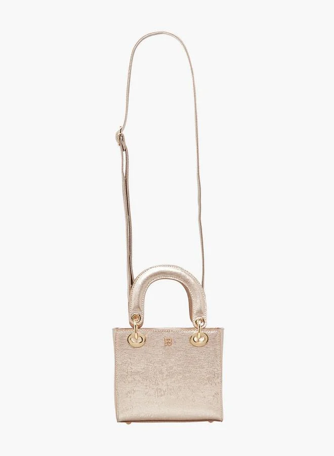 Flora Bella By Shoexpress Textured Crossbody Bag With Detachable Strap Ramadan Collection